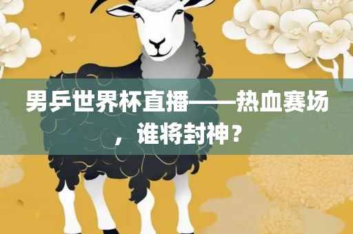 男乒世界杯直播——热血赛场，谁将封神？