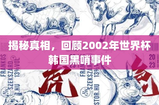 揭秘真相，回顾2002年世界杯韩国黑哨事件