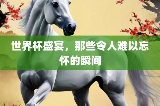 世界杯盛宴，那些令人难以忘怀的瞬间