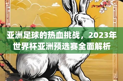 亚洲足球的热血挑战，2023年世界杯亚洲预选赛全面解析广西贺州市华昌新材料有限公司