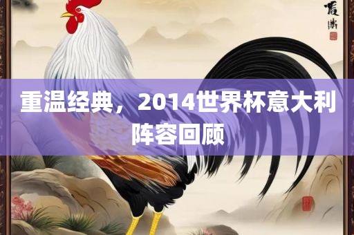 重温经典，2014世界杯意大利阵容回顾