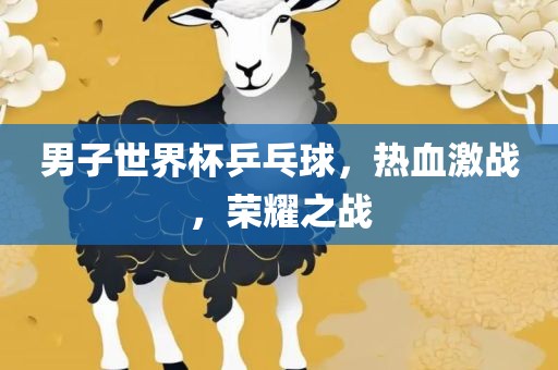 男子世界杯乒乓球，热血激战，荣耀之战广西贺州市华昌新材料有限公司