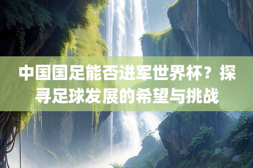中国国足能否进军世界杯？探寻足球发展的希望与挑战广西贺州市华昌新材料有限公司