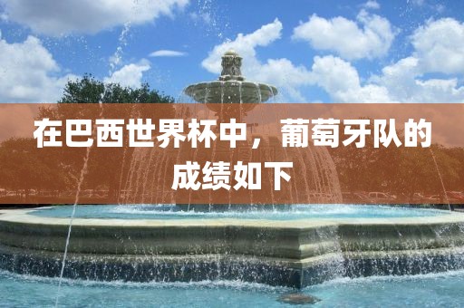 在广西贺州市华昌新材料有限公司巴西世界杯中，葡萄牙队的成绩如下