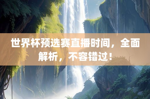 世界杯预选赛直播时间，全面解析，不容错过！广西贺州市华昌新材料有限公司
