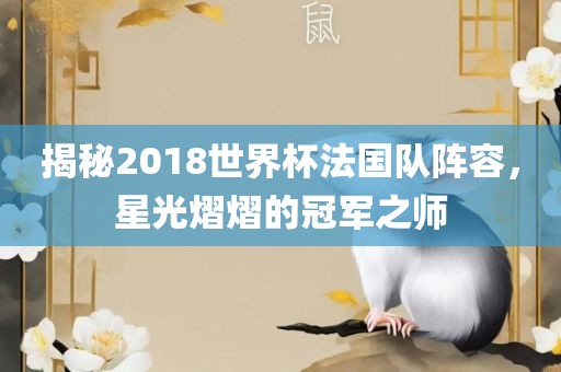 揭秘2018世界杯法国队阵容，星光熠熠的冠军之师广西贺州市华昌新材料有限公司