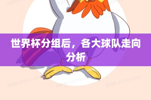 世界杯分组后，各大球队走向分析