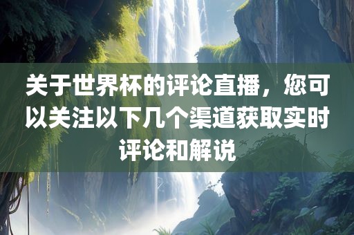 关于世界杯的评论直播，您可以关注以下几个渠道获取实时评论和解说广西贺州市华昌新材料有限公司