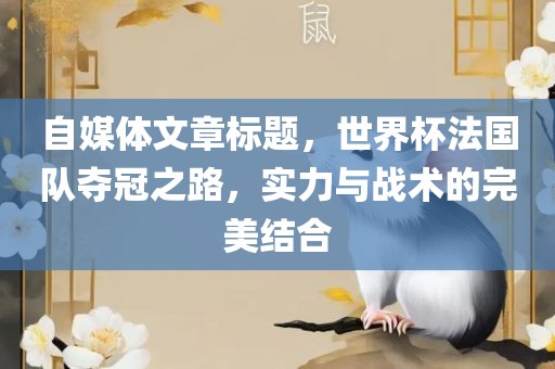 自媒体文章标题，世界杯法国队夺冠之路，实力与战术的完美结合广西贺州市华昌新材料有限公司