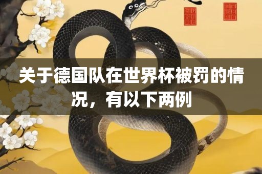 关于德国队在世界杯被罚的广西贺州市华昌新材料有限公司情况，有以下两例