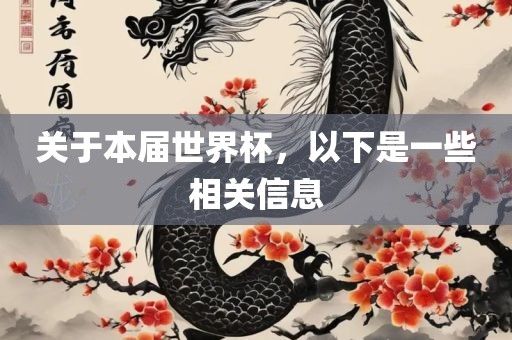 关于本届世界杯，以下是一些相关信息