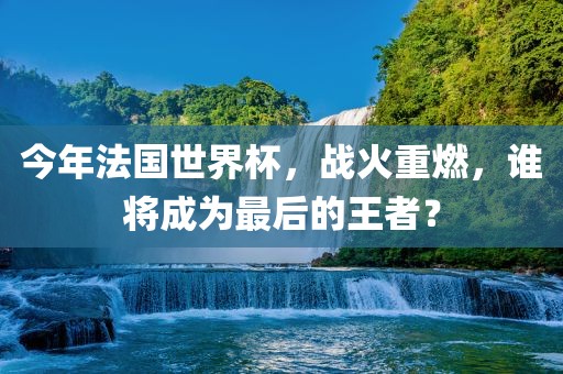 今年法国世界杯，战火重燃，谁将成为最后的王者？