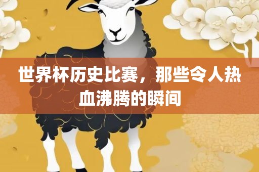 世界杯历史比赛，那些令人热血沸腾的瞬间